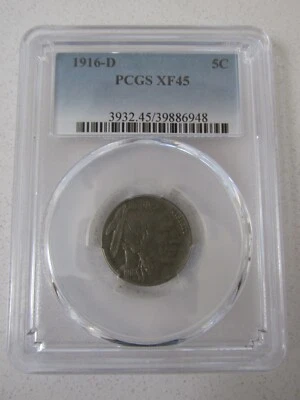 1916-D Buffalo Nickel PCGS XF45 - Image 1 of 4