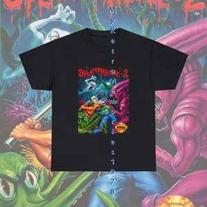 NEW Splatterhouse 2 Sega Genesis Box Art Design Black T-Shirt S-5XL Free S&H - Picture 1 of 6