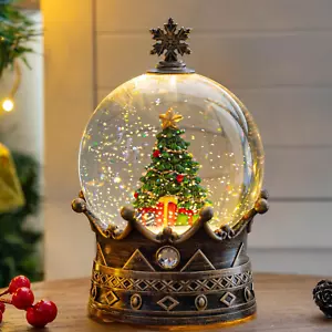 Globo Neve Illuminato Decorazioni Natalizie, Albero di Natale Corona Musicale Globo Neve - Foto 1 di 7