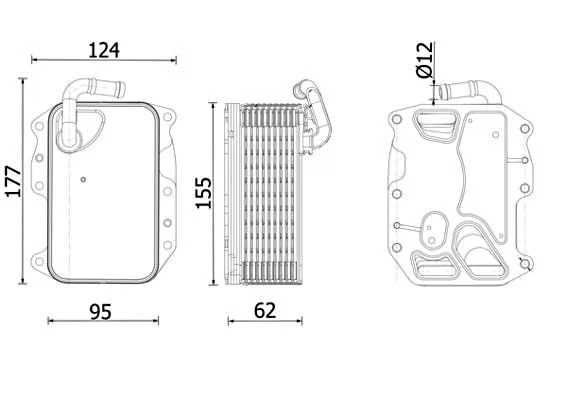 Enfriador de aceite de motor MAHLE para AUDI A4 Allroad Avant A5 VW Amarok 14-22 059117015K Foto 1 de 1