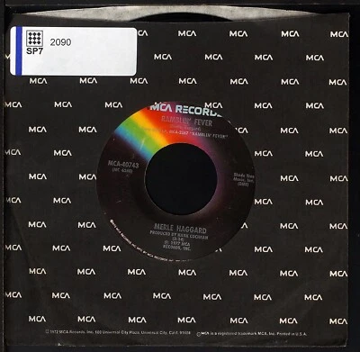 Merle Haggard - Ramblin' Fever - 7" single 45rpm record - Image 1 of 3