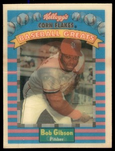 1991 Sportflics Kellogg's Corn Flakes Baseball Greats Bob Gibson St. Louis