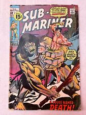 Vintage SUB MARINER #42 A HOUSE NAMED DEATH comic MARVEL FROM 1971