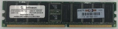 Infineon HYS72D32501GR-7-A 256MB DDR Server RAM Memory - Image 1 of 2