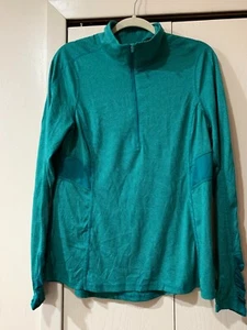 Camisa atlética de manga larga para mujer Danskin Now semi ajustada 1/4 cremallera verde talla L - Imagen 1 de 10