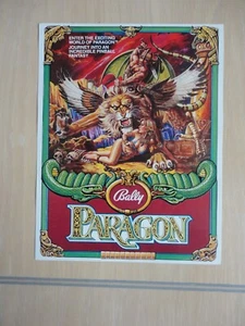 Paragon Pinball Machine Flyer Original Bally Brochure - Picture 1 of 3