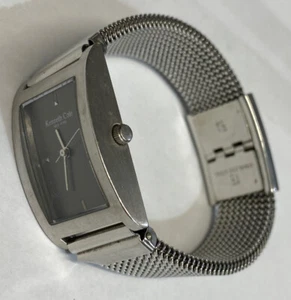 Kenneth Cole New York Damenuhr silberfarben Stretchband neue Batterie - Bild 1 von 10