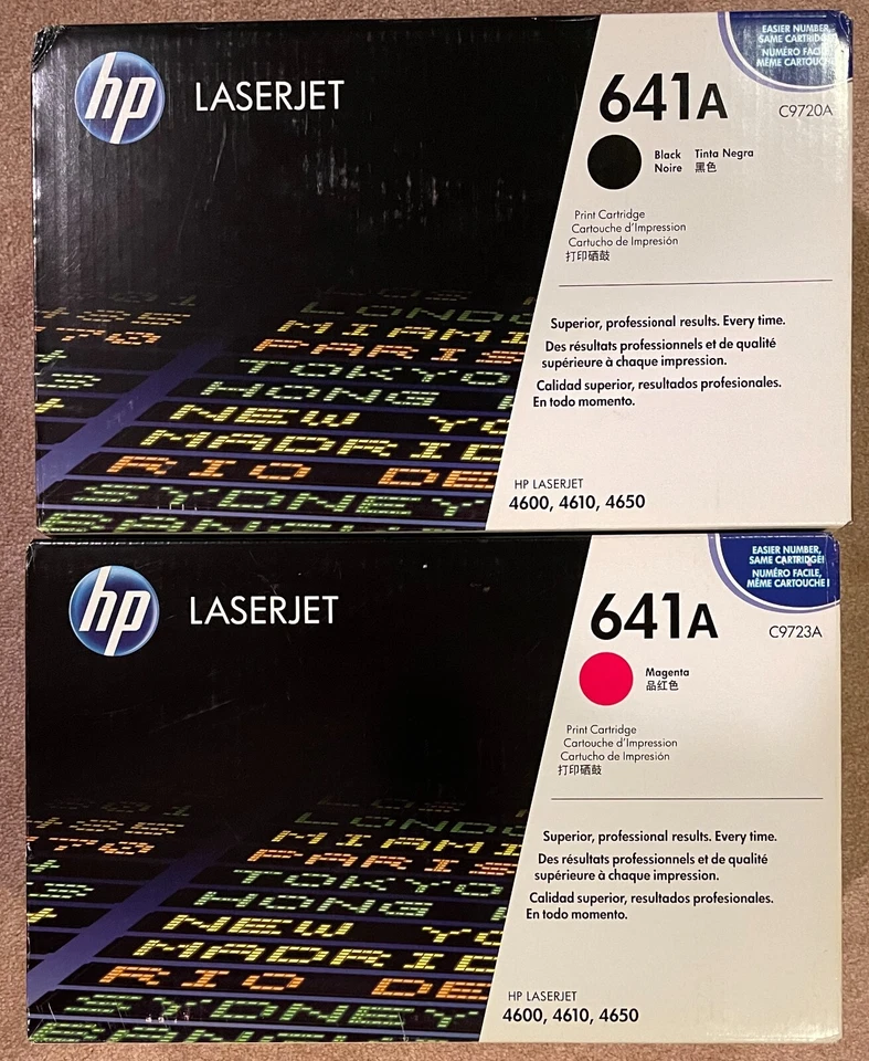 HP Laserjet 641A Toner Cartridge New Black AND Magenta For 4600,4650, 4610 N178 - Image 1 of 3