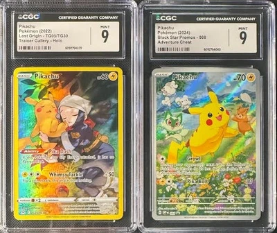 SEQUENTIAL CGC 9 PIKACHU TG05 LOST ORIGIN PIKACHU 088 BLACK STAR PROMO POKEMON - Image 1 of 4