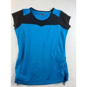 Bolle Top Sportivo Donna Blu Alte Prestazioni Increspato Senza Maniche L - Foto 1 di 7