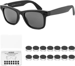 LED Licht blockierende Aufkleber für Ray-Ban Smart Glasses - wiederaufklebbare schwarze Abdeckungen - Bild 1 von 7