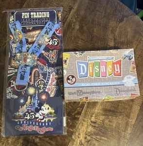Disney World Magic Kingdom 45th Anniversary Starter Pin Trading Set mit Schlüsselband - Bild 1 von 4