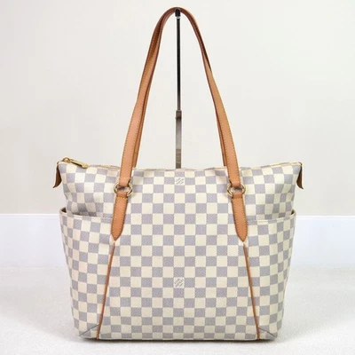 Louis Vuitton Totally MM Damier Azul Cuero Bolso de Hombro Cartera Bolso de Mano Foto 1 de 4