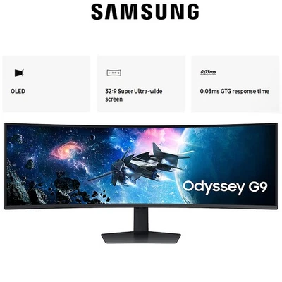 Monitor curvo para juegos Samsung 49" Odyssey G9 G95C DQHD HDR 1000 Foto 1 de 4