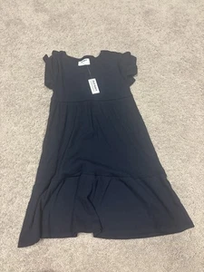 Old Navy Everyday Dress Girls Size Medium 8 Navy Short Sleeve Blue - Picture 1 of 3