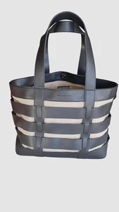 French Connection Tasche schwarz vegan/Kunstleder/Canvas groß - Bild 1 von 7