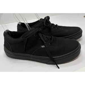Vans Black on Black Youth Size 5 Skater Shoes Lace Up NWOB - Picture 1 of 7