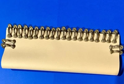 Vintage Victorian Brass German Cafe Curtain Clips Clamshell Clamp Lot Of 24 - Image 1 of 4