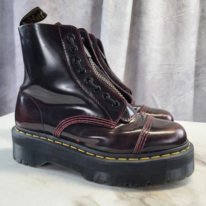 Stivali donna Dr Martens Sinclair con zip e plateau taglia 8 rossi - Foto 1 di 16