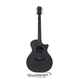 Enya EGA-X0 41" Grand Auditorium HPL Spruce Acoustic Guitar - Black w/ Pickup - Picture 1 of 12