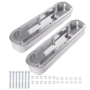 Baffled Valve Cover Set for Ford 260 289 302 351W 1962-85 3.5" Tall Hardware - Picture 1 of 12