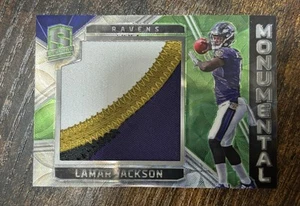 2018 Panini Prizm Monumental Materials Lamar Jackson /50 4 Color Jumbo Patch - Bild 1 von 2