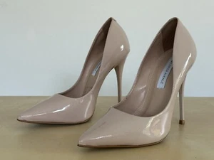 Saks Fifth Avenue Bella tacchi in pelle verniciata nuda donna taglia 5 M - Foto 1 di 9