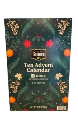 Aldi Benner TEA Advent Calendar Christmas 2024 Holiday 48 Teabags 2 Each Day NEW - Image 1 of 2