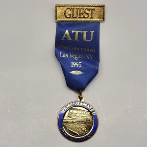 VTG 1995 Amalgamated Transit Union ATU Convention Las Vegas Badge Ribbon Medal - Picture 1 of 6