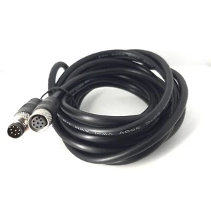 CABLE INDUSTRIAL M12, 8 POS, MACHO-HEMBRA, RECTO, CÓDIGO A, PVC NEGRO, 3 MTR - Imagen 1 de 3