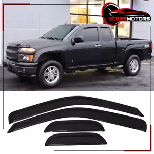 Protector de viseras para ventana lateral de cabina extendida Chevy Colorado GMC Canyon 04-12 4 piezas - Imagen 1 de 6