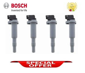 4 Ignition Coils W. Spark Plug Connector for BMW MINI BOSCH 0221504800  - Picture 1 of 10