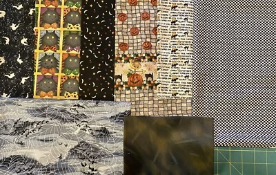 Stoffpaket,Stoffreste,Patchwork,Quilt,Baumwollstoff, Halloween - Bild 1 von 4