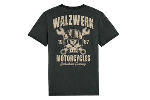 WalzWerk® "Skull-Helmet" T-Shirt in vintage-schwarz - Bild 1 von 2