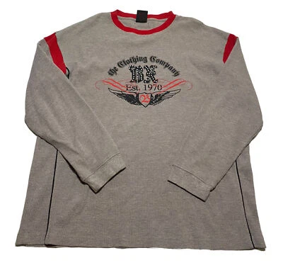 Brooklyn Xpress Men's Shirt L Waffle Knit Thermal Y2k Grunge Embroidered T1 - Image 1 of 4