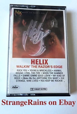 Helix - Walkin' The Razors Edge -Cassette Tape - PLAY TESTED / SOUNDS GREAT! - Image 1 of 4