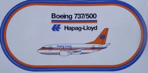 Vintage German Hapag Lloyd Boeing 737-500 Aircraft Cargo Airline Sticker Decal  - Picture 1 of 2