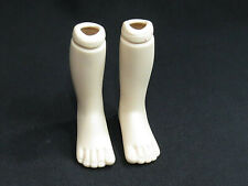 Vintage Bisque Porcelain Doll Legs 3 1/2" Flange Style Unusual