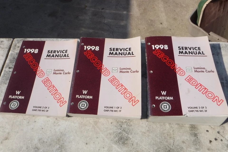 1998 Chevrolet Monte Carlo/ Lumina GMP/98-WC-1F,2F,3F  3BKS 2nd edition — 第 1/1 张图片