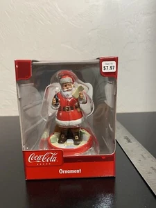 Coca-Cola Ornament Santa With List & Coke Bottle Christmas New In Box - Picture 1 of 6