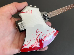 KISS Collectible Gene Simmons BLOOD AXE Bass Mini Bass Guitar Replica - Picture 1 of 14