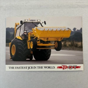 JCB Backhoe Construction Equipment Drag Racing Postcard Advertising Chevy V8 - Picture 1 of 4