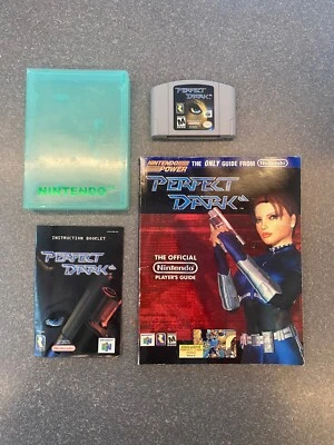 Nintendo 64 Perfect Dark with manual, strategy guide and OEM foil letter case - Image 1 of 3