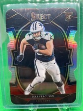 Jake Ferguson 2022 Select Football Red Black Prizm Die Cut Concourse Level #87