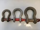 CROSBY 7/8-6.5T, 1"-8.5T & 1-1/8"-9.5T SCREW PIN ANCHOR SHACKLE SET OF 3
