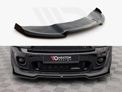 Per Mini Cooper JCW R56 Maxton Design Diffusore Anteriore V2 Nero Lucido ABS - Immagine 1 di 4