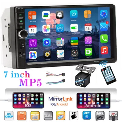 7" Radio Estereo De Pantalla Para Coche Carro Tactil Doble Din Android Bluetooth