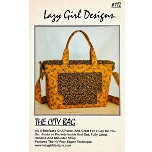 The City Bag Purse PATTERN 112 by Joan Hawley for Lazy Girl Designs - Picture 1 of 5