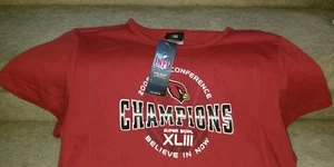 NFL 2008 NWT Conference Champions Arizona Cardinal Womans XL Superbowl XLIII - Picture 1 of 4
