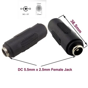 1x CCTV DC Power 5.5mm x 2.5mm Female to Female Jack Extend Connector Adapter - Picture 1 of 9